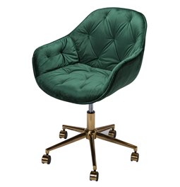 Office chair Slorino, green colour, H78-88x58x62cm, seat height 44-54cm