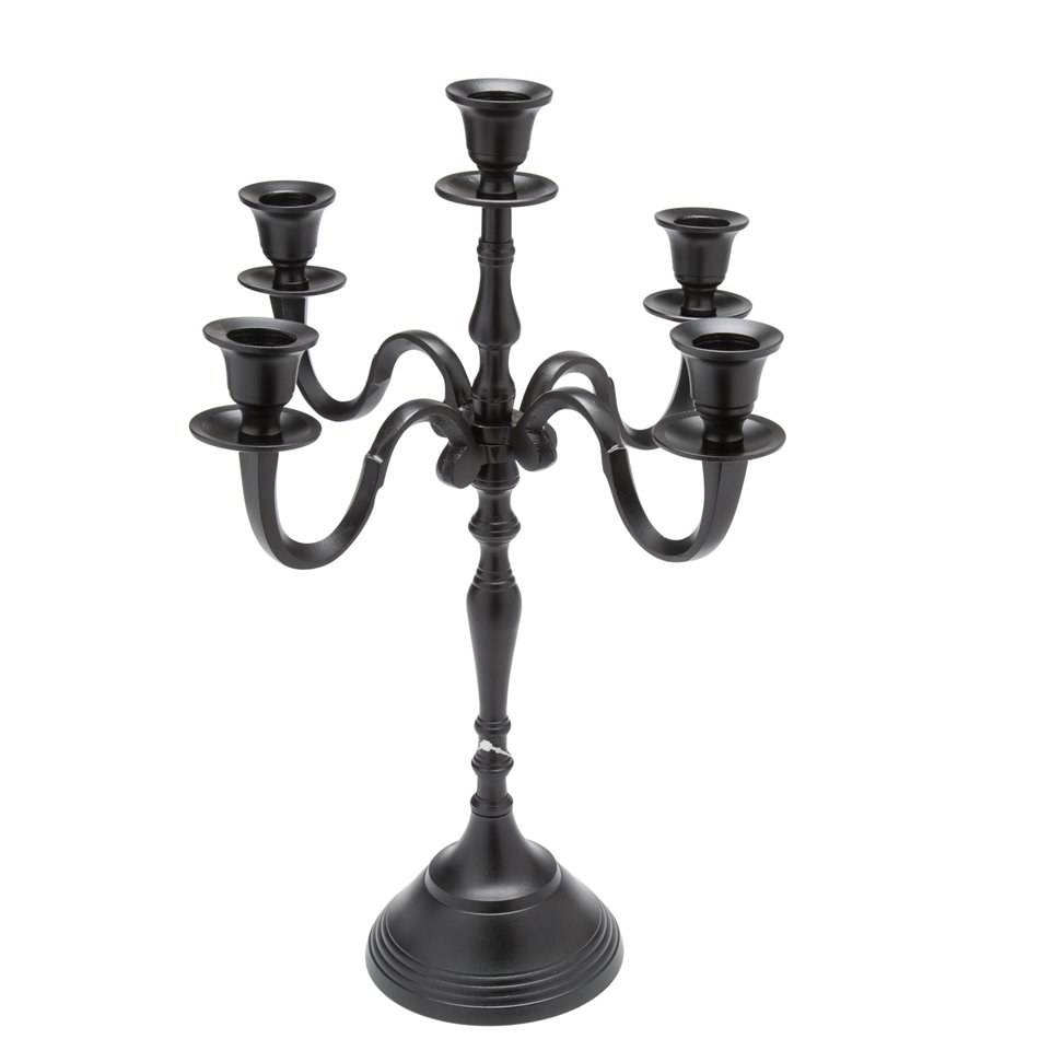 Candle holder Verena, black colour, 40x23cm