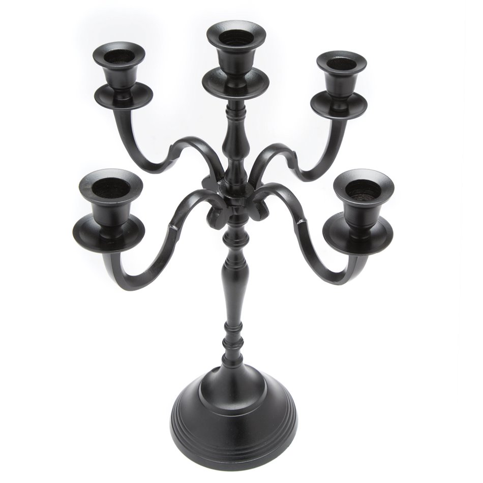 Candle holder Verena, black colour, 40x23cm