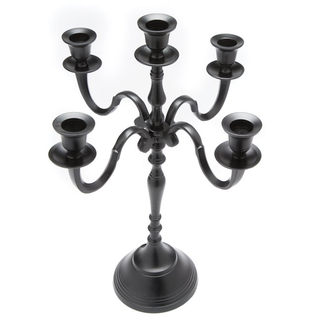 Candle holder Verena, black colour, 40x23cm
