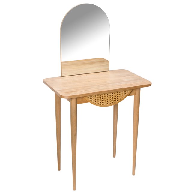 Туалетный столик с зеркалом Louis, шпон ясеня, 70x43x130см