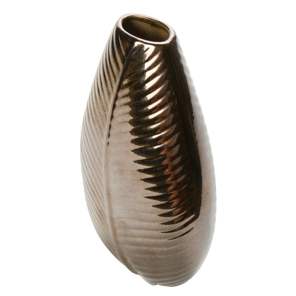 Ваза Nature leaf S, цвет золота, 12x6,5x20,5см