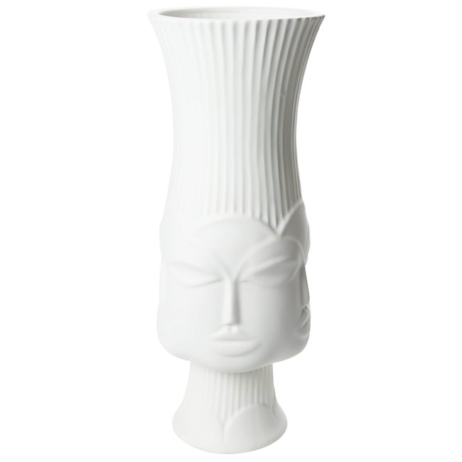 Vāze 5 Face woman medium, balta, H35cm, D13.5cm