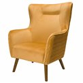 Кресло Dartford, бархат, желто-золотистое, H100x75x83см, высота сиденья 40см