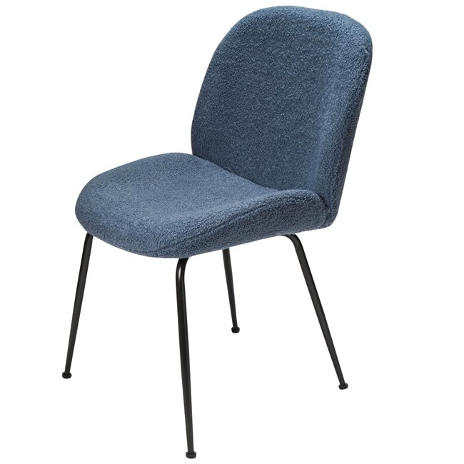 Dining chair Troja, blue-grey colour, 58x46x88cm, seat height 47cm