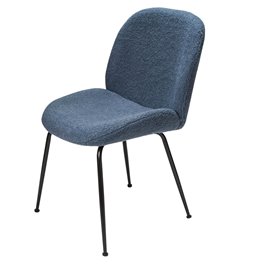 Dining chair Troja, blue-grey colour, 58x46x88cm, seat height 47cm