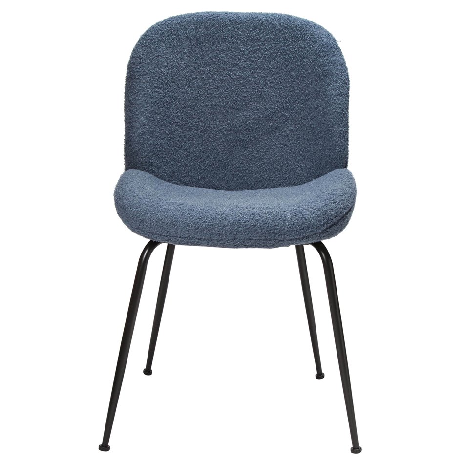 Dining chair Troja, blue-grey colour, 58x46x88cm, seat height 47cm