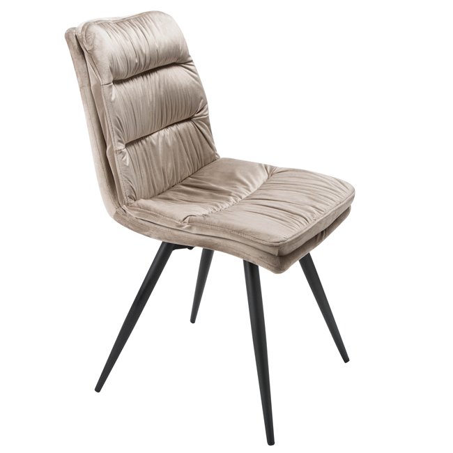 Dining chair Arina, taupe, H84x45x47cm, seat height 40cm