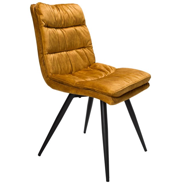 Dining chair Arina, golden tone, H84x45x47cm, seat height 40cm