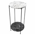 Side table Lifton, black, shiny PC, enamel, D32x60.5cm