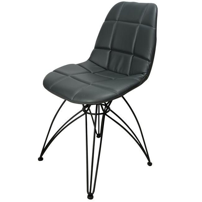 Chair Elon Graphit, black, H85x47x49cm, seat height 50cm