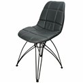 Chair Elon Graphit, black, H85x47x49cm, seat height 50cm