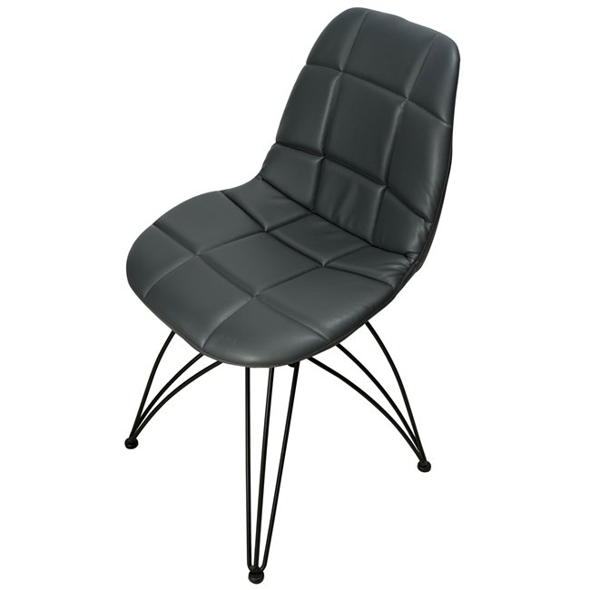 Chair Elon Graphit, black, H85x47x49cm, seat height 50cm