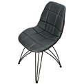 Chair Elon Graphit, black, H85x47x49cm, seat height 50cm