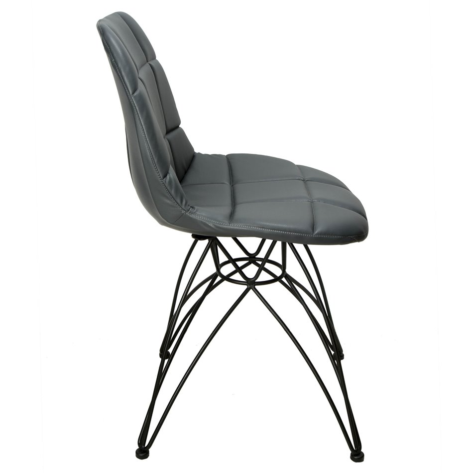 Chair Elon Graphit, black, H85x47x49cm, seat height 50cm