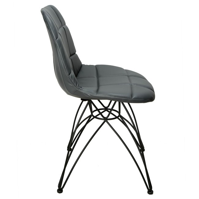 Chair Elon Graphit, black, H85x47x49cm, seat height 50cm