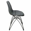 Chair Elon Graphit, black, H85x47x49cm, seat height 50cm