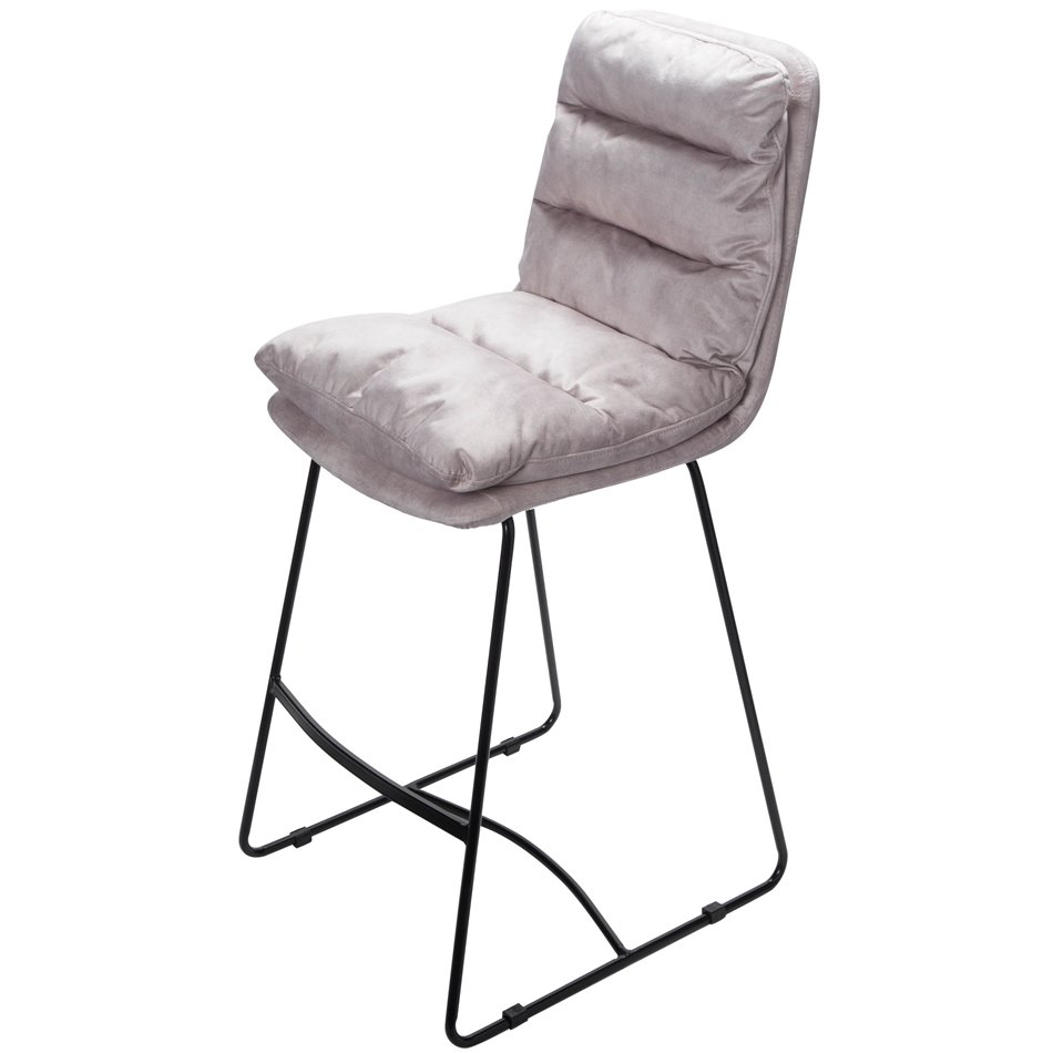 Bar chair Teddy, cream, H109x60.5x43cm, seat height 80cm