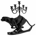 Deco/candle holder  for small candles Leopard, H18.5cm, 25x6.5cm