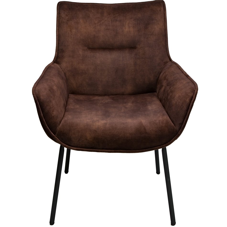 Chair Sandy 27, brown, H89x59x66cm, seat height 47cm