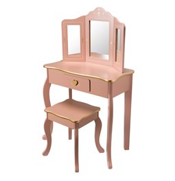 Детский косметический столик с табуреткой Sissi, 60x30x99см, 29x26cm H35cm