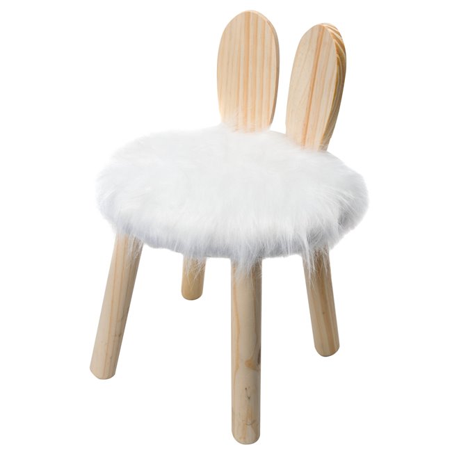 Детский стул Lapin, белый, D27xH38cm, высота сиденья 27см