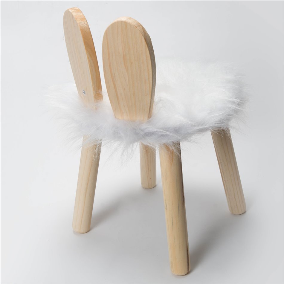 Детский стул Lapin, белый, D27xH38cm, высота сиденья 27см