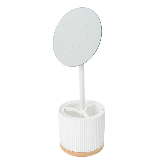 Table mirror Modern with organizer, white, 36x13cm