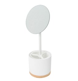 Table mirror Modern with organizer, white, 36x13cm