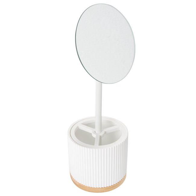 Table mirror Modern with organizer, white, 36x13cm