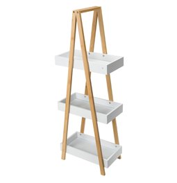 Shelf Caddy, 3 shelves, white, H82x30x18cm