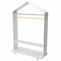 Shelf on wheels, white, H120x80.5x36cm