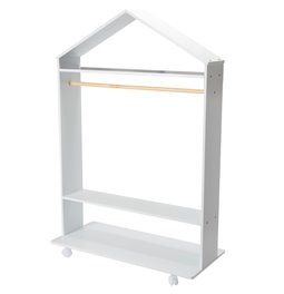 Shelf on wheels, white, H120x80.5x36cm