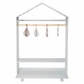 Shelf on wheels, white, H120x80.5x36cm