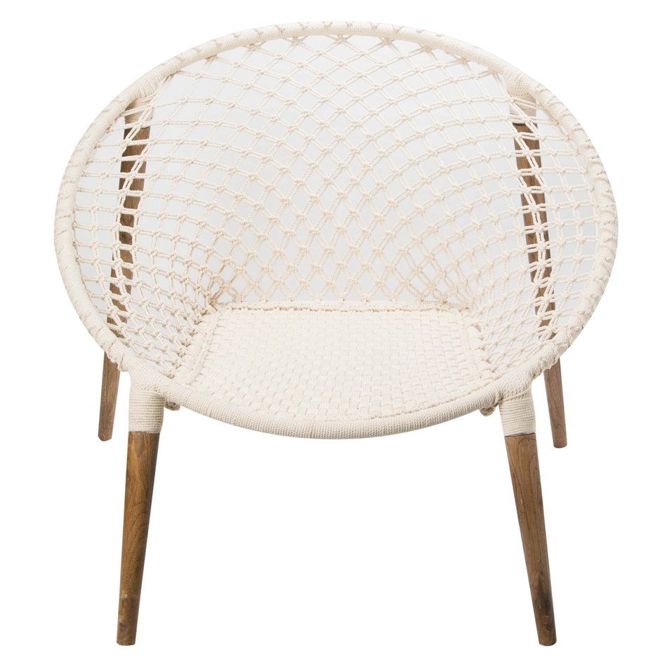 Armchair Raina, white, H83x85x89cm