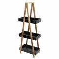 Shelf Caddy, 3 shelves, black, H82x30x18cm