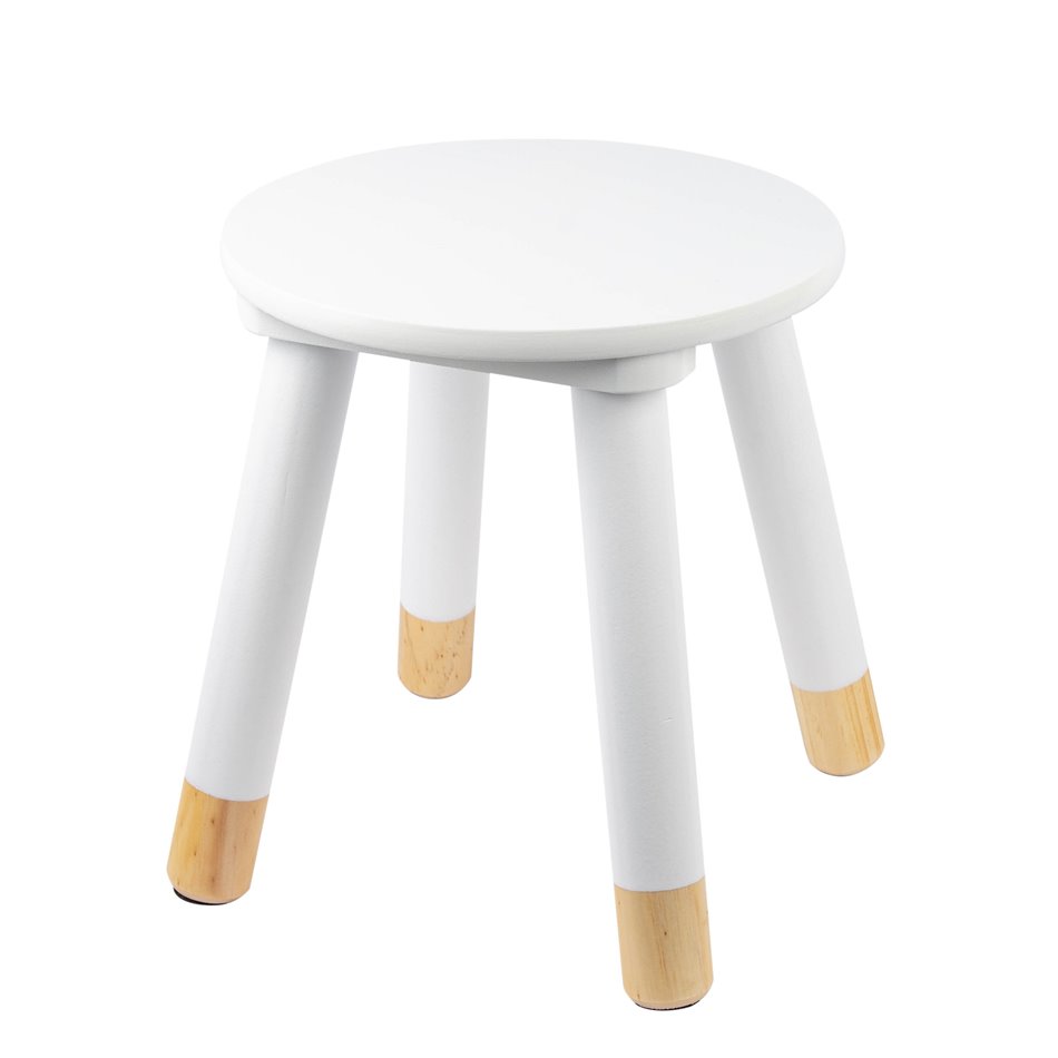 Stool Sweet, white, H26.5cm, D24cm