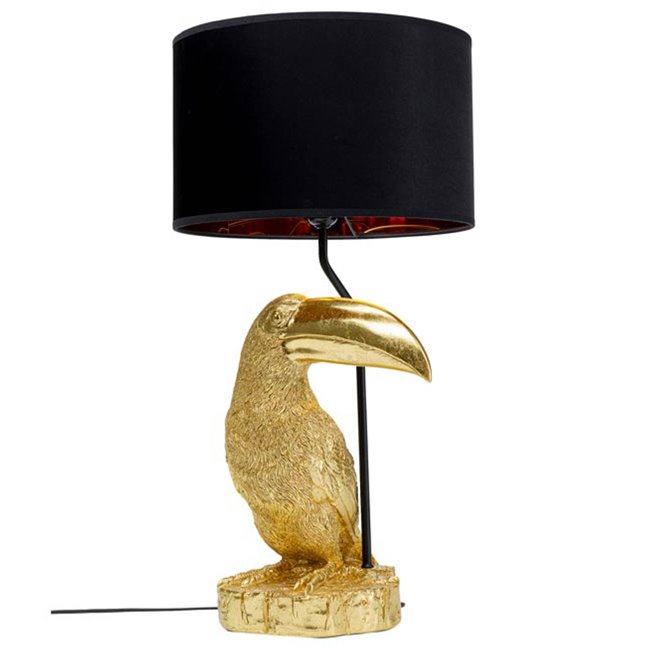 Galda lampa Toucan gold, E27 60W, 70x37x35cm