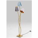 Floor lamp Flexible velvet brass, H130x47x18cm, E14 3x40W(MAX)