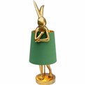 Table lamp Rabbit, golden/green, E14 5W(MAX), H68x23x26cm