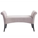 Bench Motley, velvet, grey color, H62x107x38cm, seat height 44cm