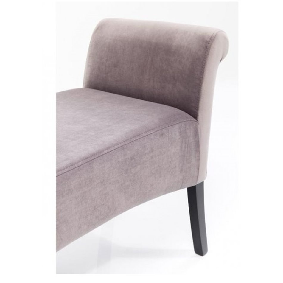Bench Motley, velvet, grey color, H62x107x38cm, seat height 44cm