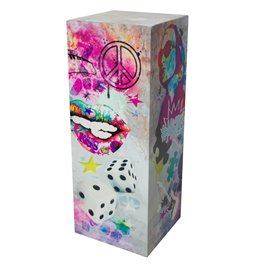 Column Street Art, small, metal, 27x27x70cm