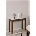 Console Authamp, brown/beige marble look, H75x100x40cm 