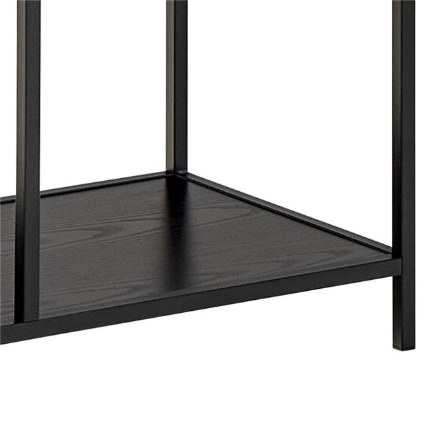 Bookcase Seaford, black, H185x77x35cm 