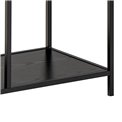 Bookcase Seaford, black, H185x77x35cm 
