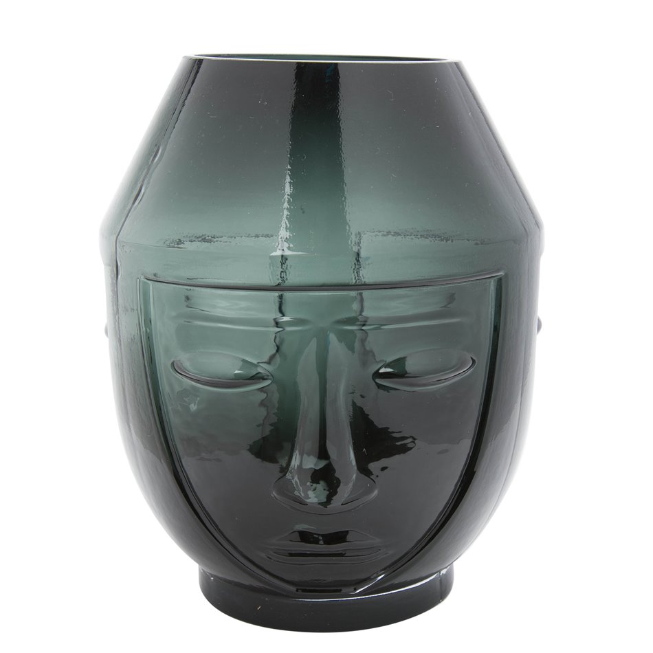 Vase Face, glass, D13x17cm