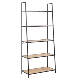 Bookcase Seaford III, black, H174.5x77x36cm