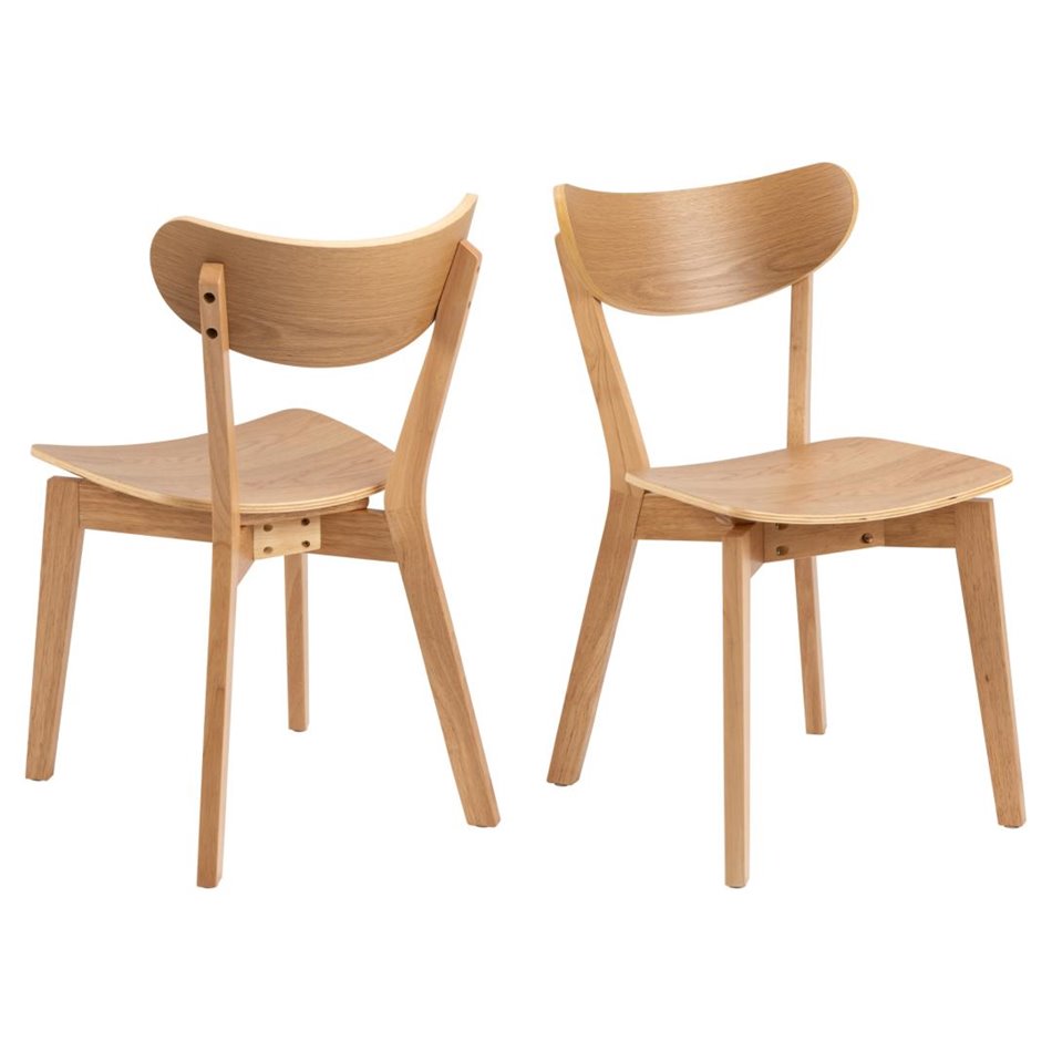 Dining chair Aroxby, set of 2 pcs, natural color, H79.5x45x55cm, seat height 42.5cm