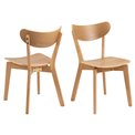 Dining chair Aroxby, set of 2 pcs, natural color, H79.5x45x55cm, seat height 42.5cm